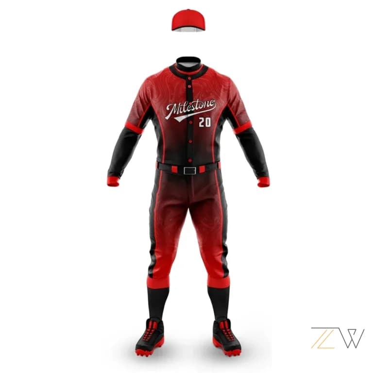 Custom Red Baseball Kit for Teams