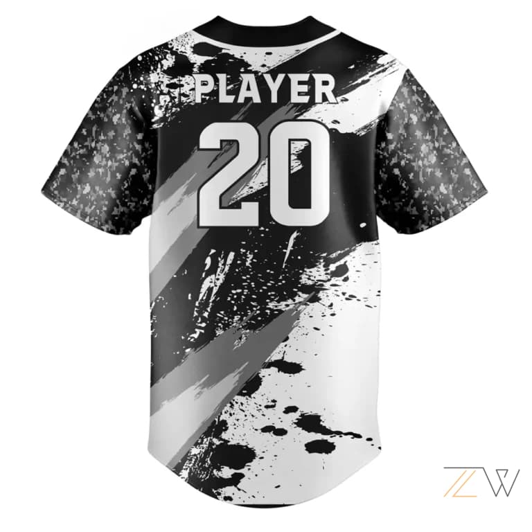 Custom Milwaukee Black & White Baseball Jersey alternate