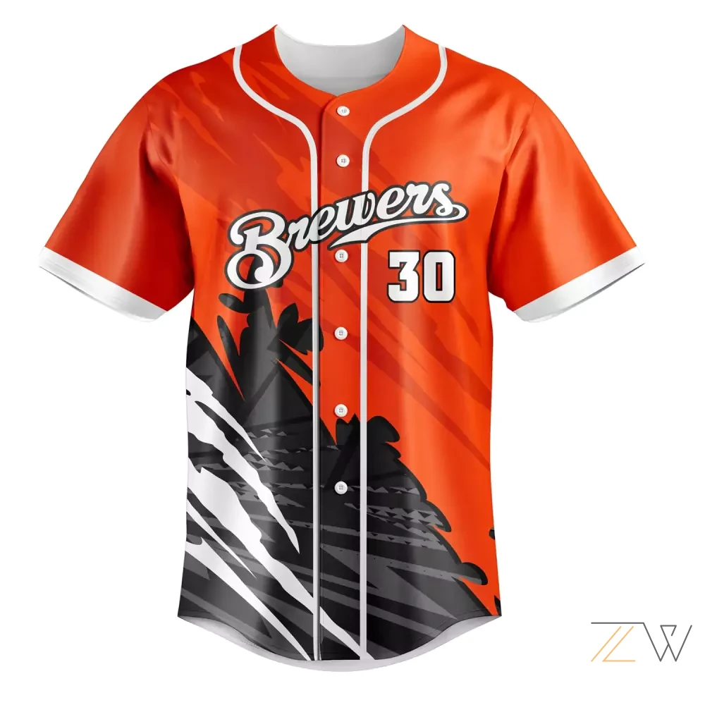 Custom Brewers Red & Black Baseball Jersey