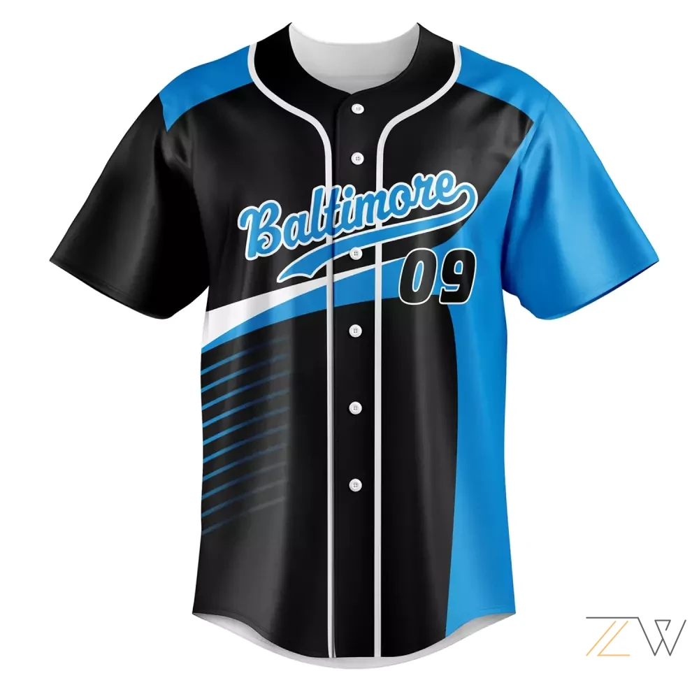 Custom Baltimore Blue & Black Baseball Jersey