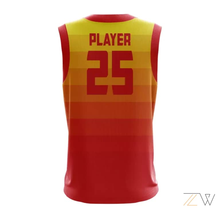 Custom Mustangs Red Gradient Basketball Jersey - Team & League Uniforms alternate