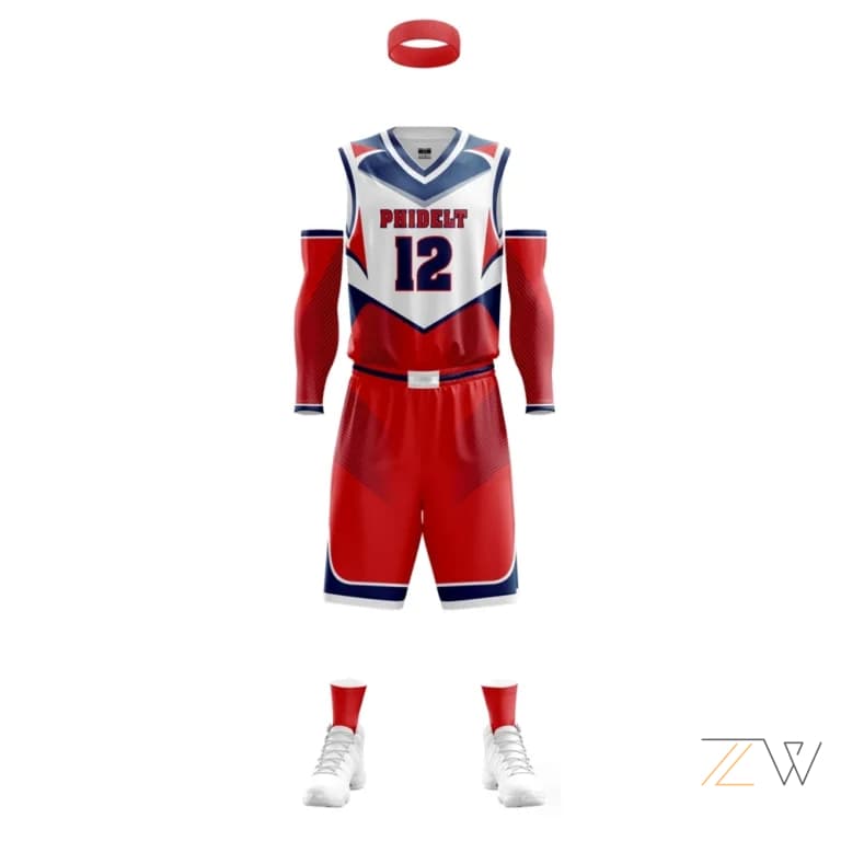 Red & White Phoenix Basketball Kit - Zing wear Team Uniform
