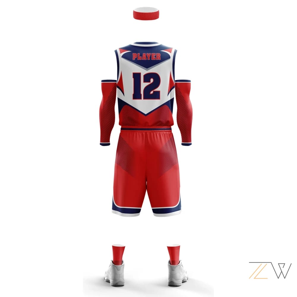 Red & White Phoenix Basketball Kit - Zing wear Team Uniform alternate
