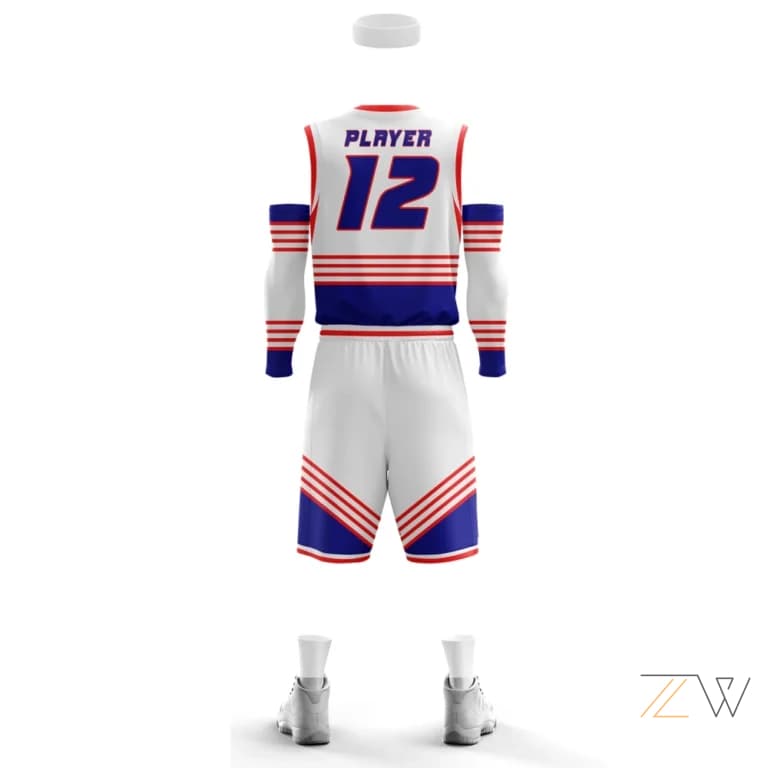White & Red Kings Basketball Kit - Professional Team Gear by Zing wear alternate