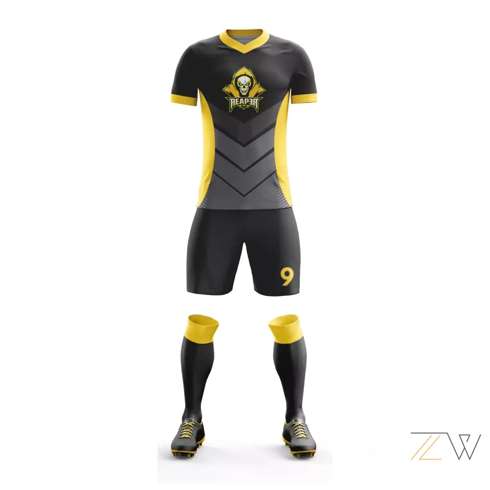 Black & Yellow Soccer Kit - Zing wear Elite Teamwear