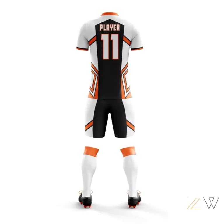 Black, White & Orange Soccer Kit - Zing wear Match Day Edition alternate