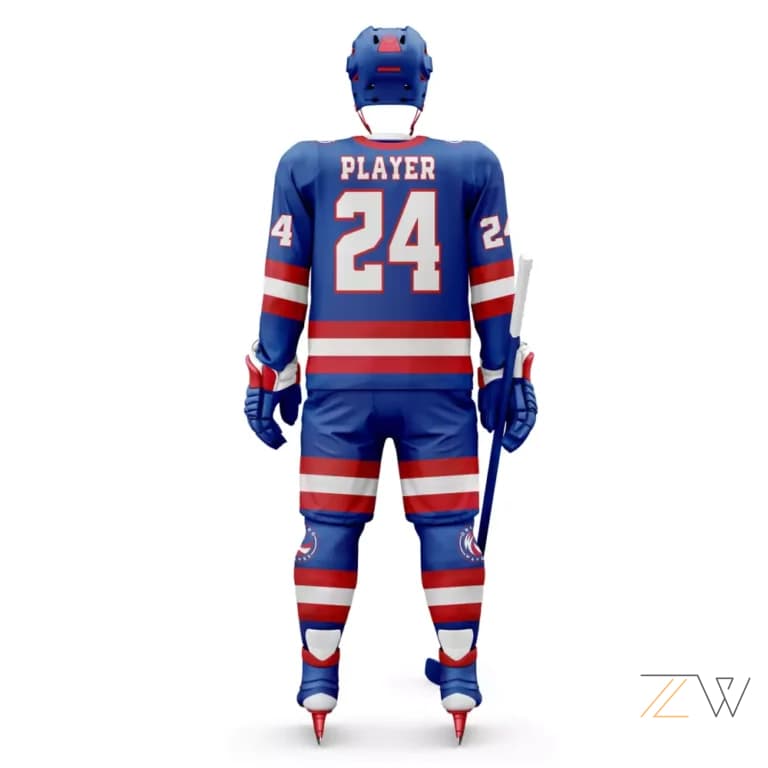 Blue & Red Ice Hockey Kit - Zing wear Pro Performance alternate