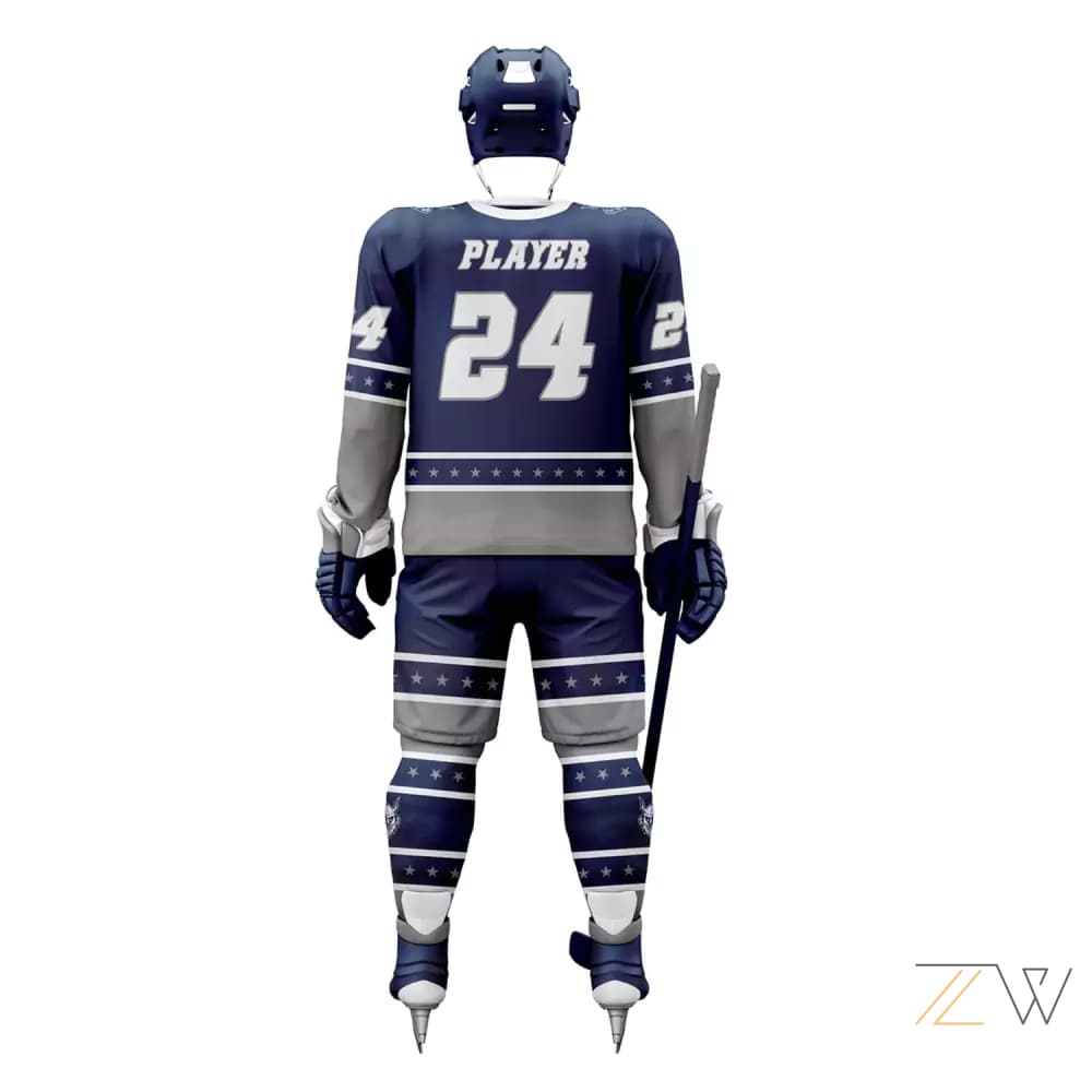 Navy & White Ice Hockey Kit - Zing wear Elite Team Gear